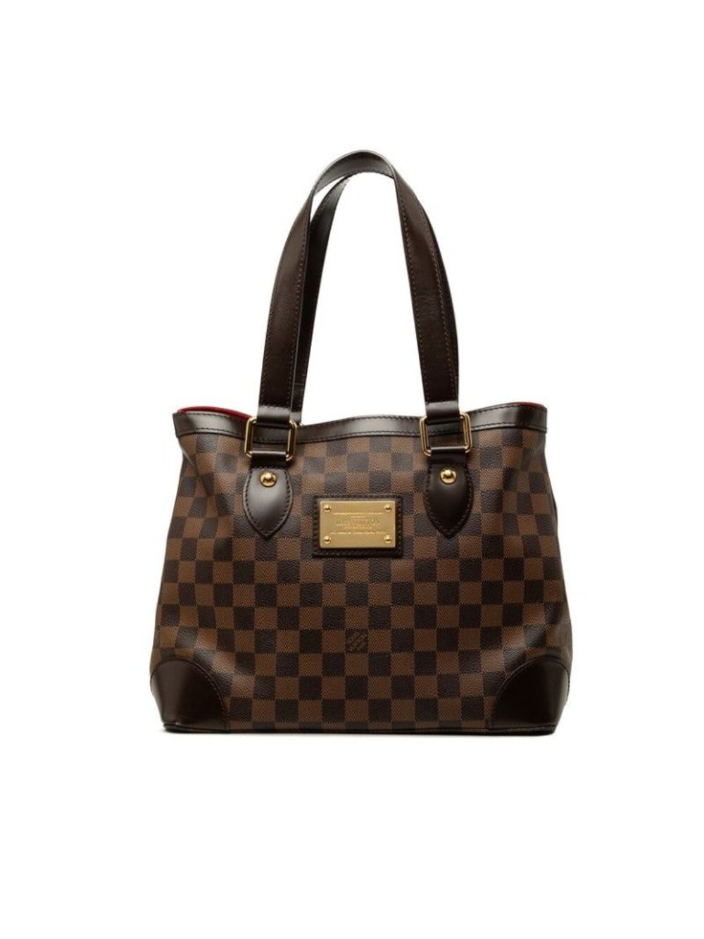Louis Vuitton Damier Hampstead PM Tote Bag Ebene Brown Leather